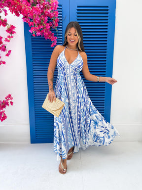 Vestido Bela Longo Brisa Oceânica